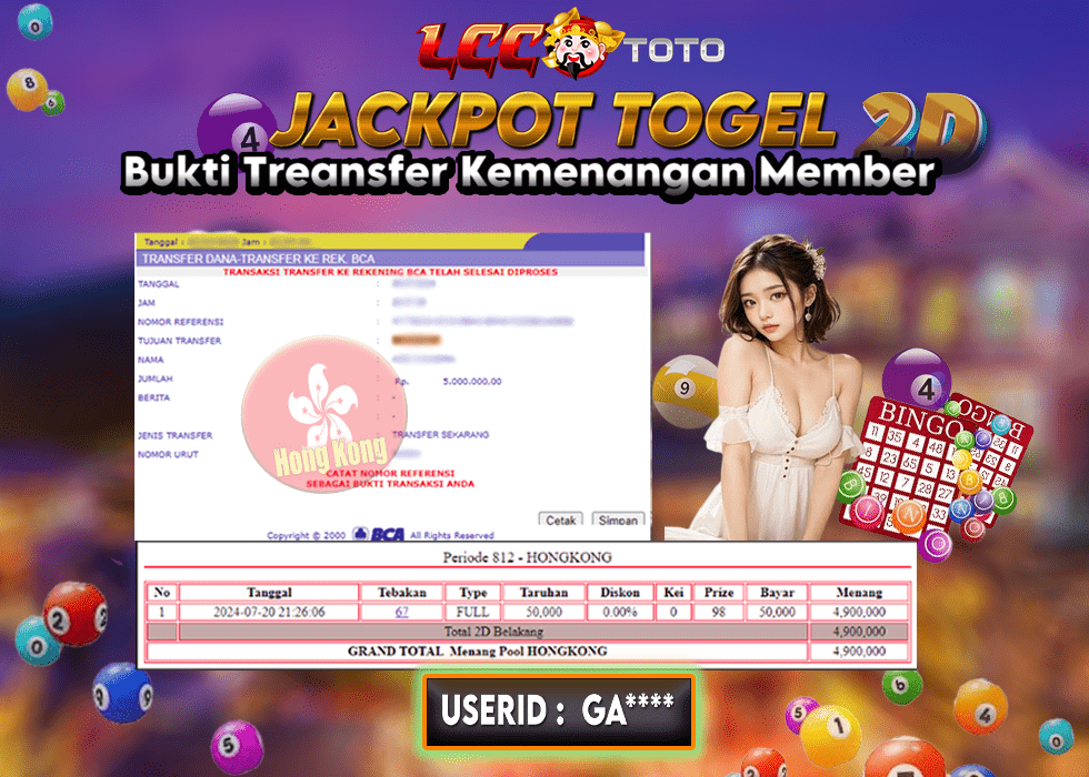 LCCTOTO JACKPOT TOGEL PASARAN HONGKONG 4.900.000 LUNAS