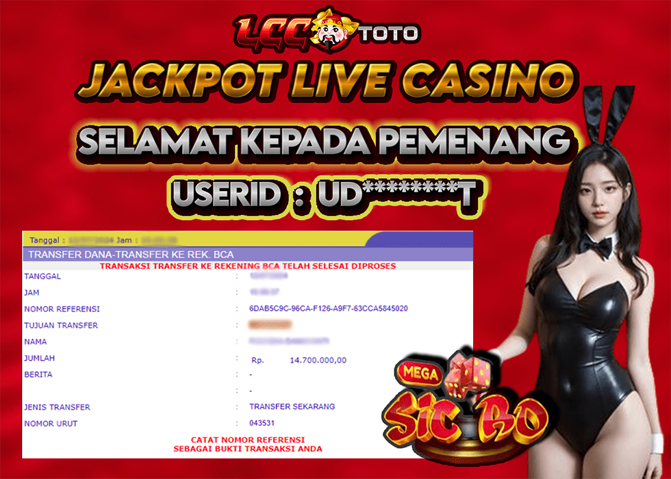 LCCTOTO JACKPOT LIVE CASINO IDN LIVE SICBO 14.700.000 LUNAS